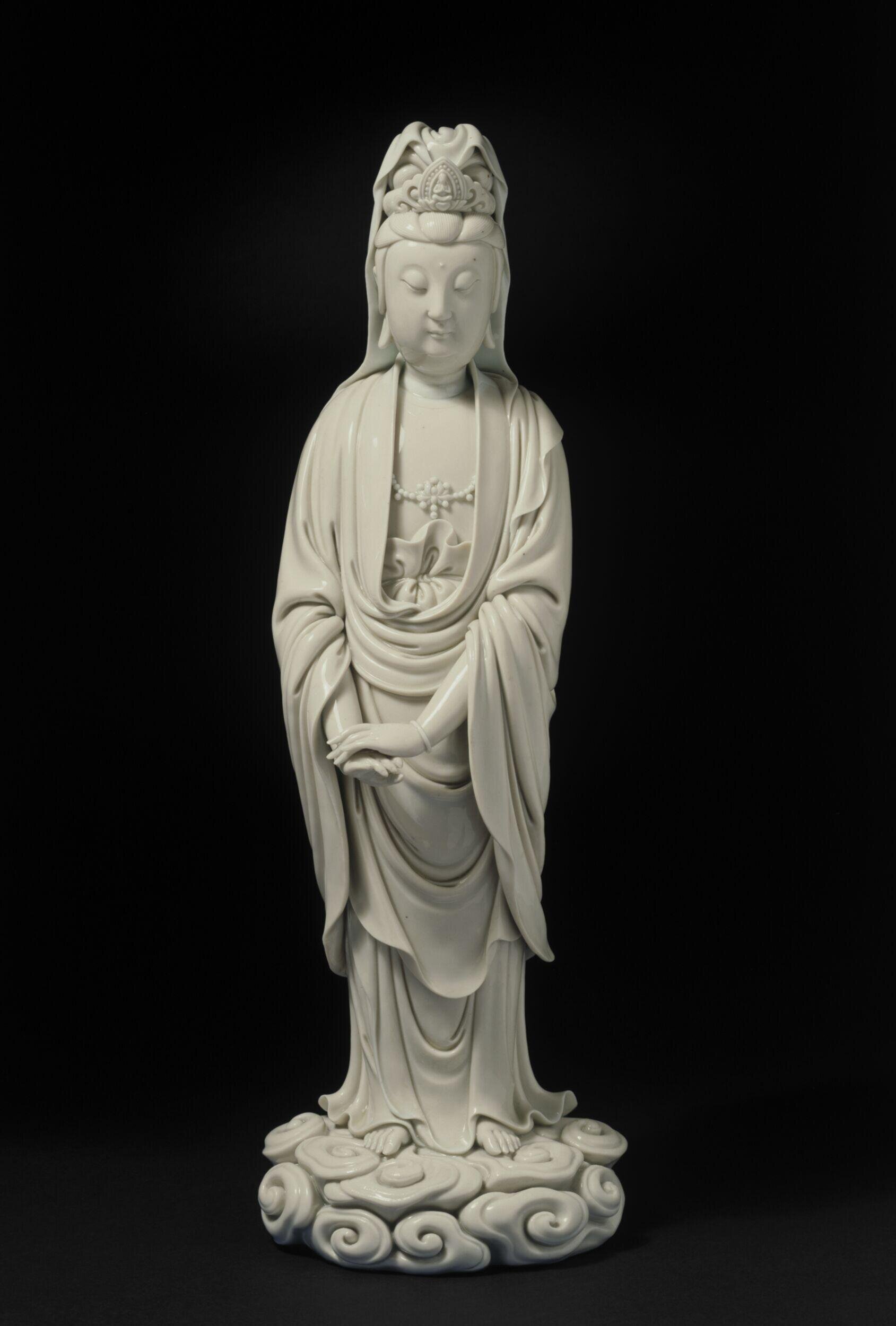 Guanyin, Dehua white porcelain (Blanc de Chine), Victoria and Albert Museum O176735